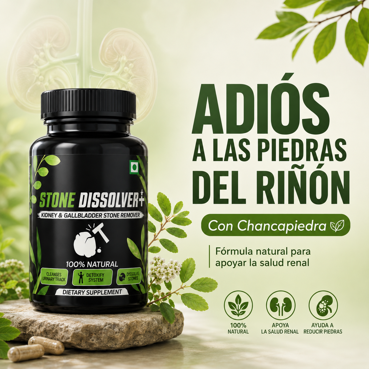 Stone Dissolver+ - Disuelve los cálculos, recupera tu vida.