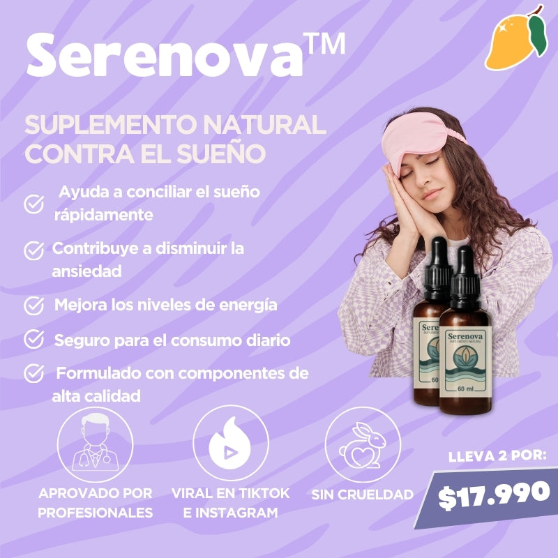 Serenova™  Suplemento natural contra el sueño 2x1