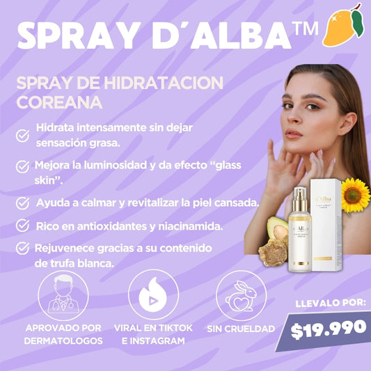 SPRAY D´ALBA™ SPRAY DE HIDRATACION COREANA 2x1