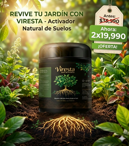 VIRESTA PODER DE RAÍZ™ - Activador natural de suelo para plantas más fuertes y sanas.