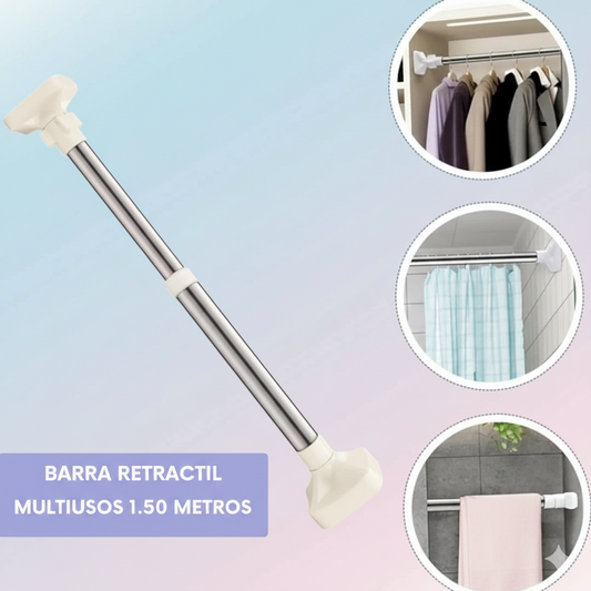Barra Retráctil Multiusos™ - Maximiza tu espacio sin complicaciones