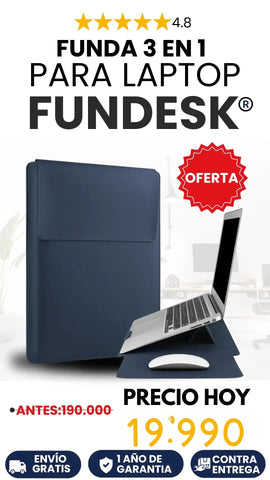 FUNDESK™ FUNDA 3 EN 1 PARA LAPTOP